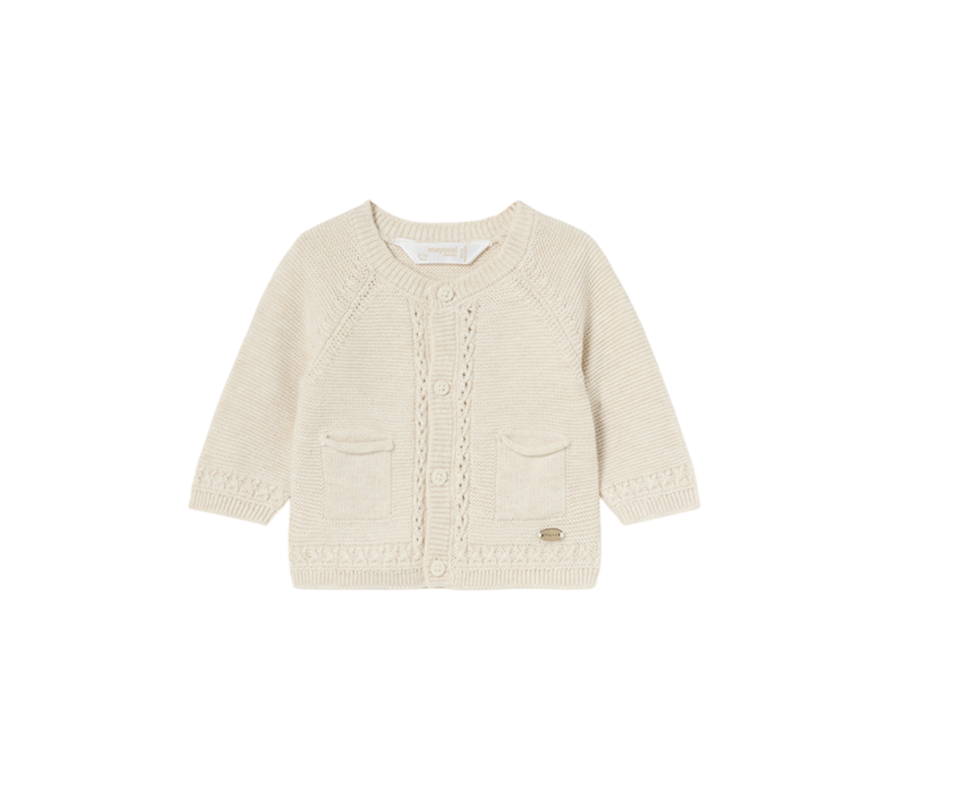 Cárdigan Cuello Redondo Crema Vig Mayoral