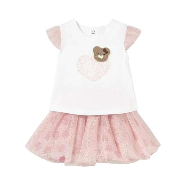 Conj. Falda Tul Rosa baby - Mayoral