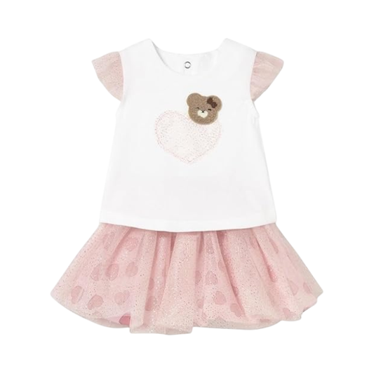 Conj. Falda Tul Rosa baby - Mayoral