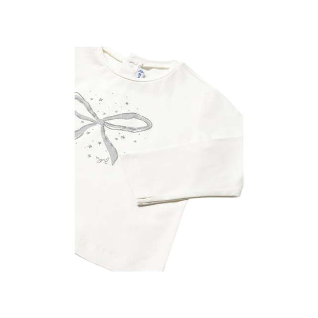 Camiseta M/L Niña | Nata - Mayoral