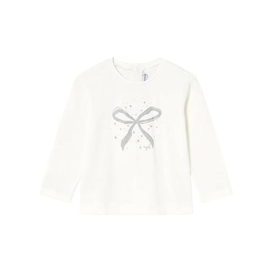 Camiseta M/L Niña | Nata - Mayoral