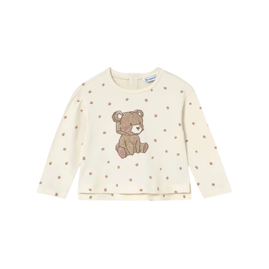 Camiseta M/L Estampada Niña | Macchiato - Mayoral