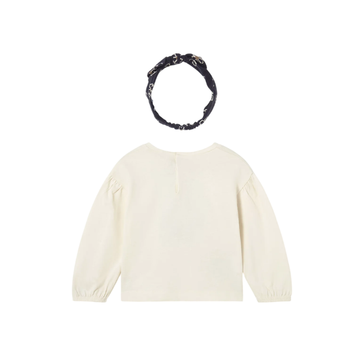 Camiseta M/L con Diadema Niña | Macchiato Marino - Mayoral