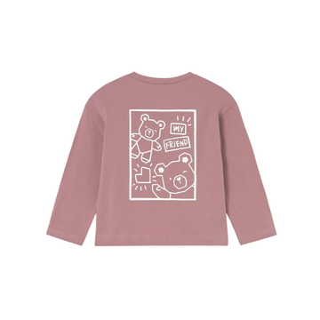 Camiseta M/L Print Espalda Niña | Orquidea - Mayoral