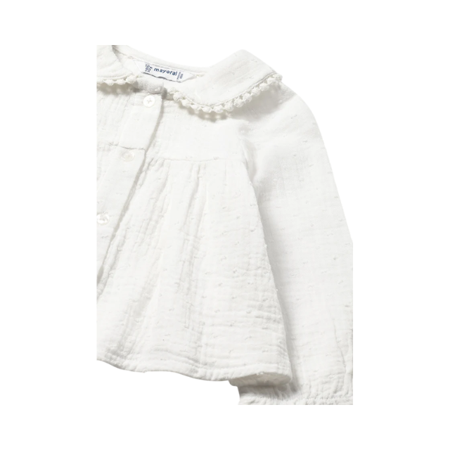 Blusa Gasa Plumeti Niña | Nata - Mayoral