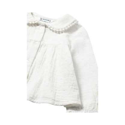Blusa Gasa Plumeti Niña | Nata - Mayoral