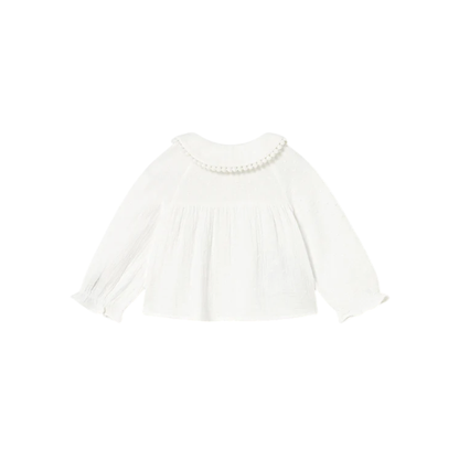 Blusa Gasa Plumeti Niña | Nata - Mayoral