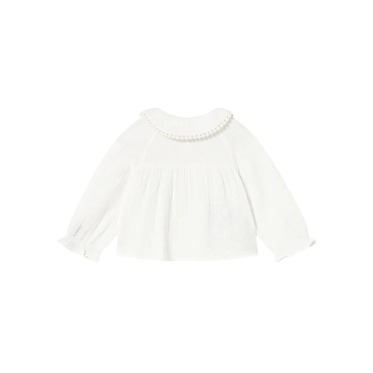Blusa Gasa Plumeti Niña | Nata - Mayoral
