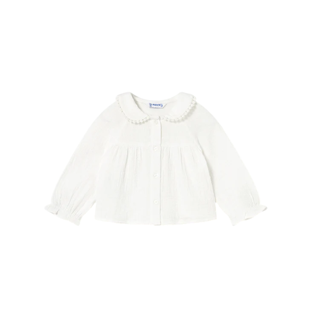 Blusa Gasa Plumeti Niña | Nata - Mayoral