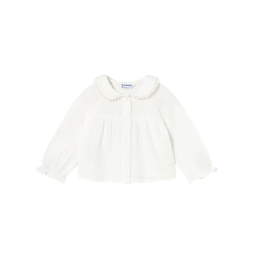 Blusa Gasa Plumeti Niña | Nata - Mayoral