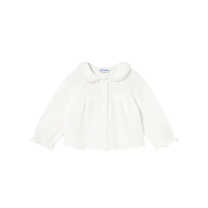 Blusa Gasa Plumeti Niña | Nata - Mayoral