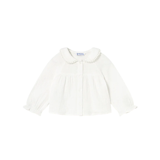 Blusa Gasa Plumeti Niña | Nata - Mayoral