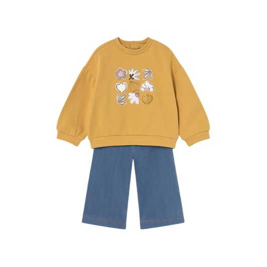 Conjunto Pantalón Largo Niña | Miel - Mayoral