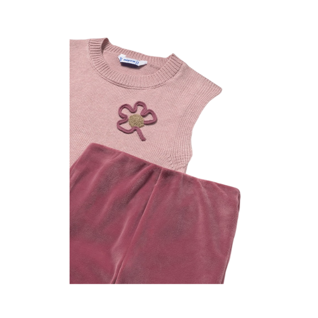 Conjunto Pantalón Chaleco Tricot | Rosado - Mayoral
