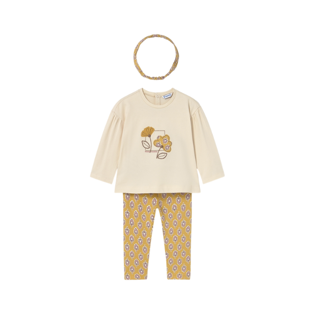 Conjunto Leggings con Diadema Niña | Miel - Mayoral