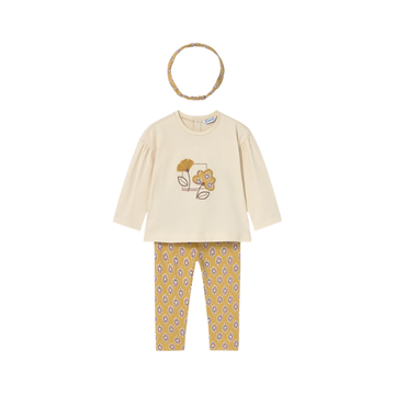 Conjunto Leggings con Diadema Niña | Miel - Mayoral