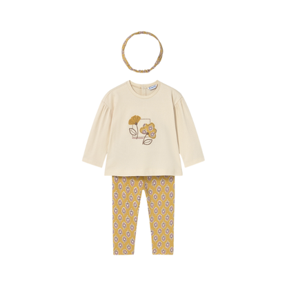 Conjunto Leggings con Diadema Niña | Miel - Mayoral
