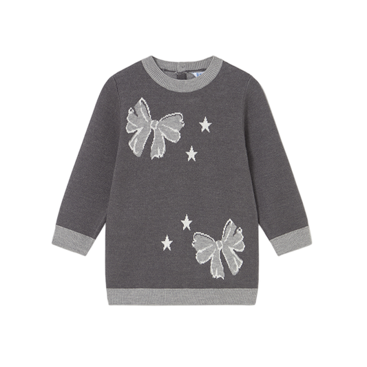Vestido Tricot Jacquard Niña | Plomo Vig - Mayoral