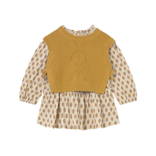 Vestido con Chaleco Tricot Niña | Miel Vig - Mayoral