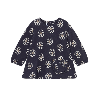 Vestido Punto Jacquard | Marino - Mayoral