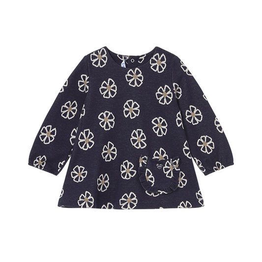 Vestido Punto Jacquard | Marino - Mayoral