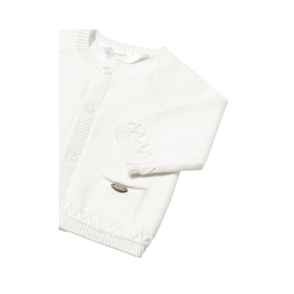 Chaqueta Cuello Redondo Tricot Niño | Blanco - Mayoral