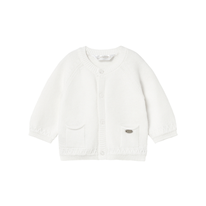 Chaqueta Cuello Redondo Tricot Niño | Blanco - Mayoral