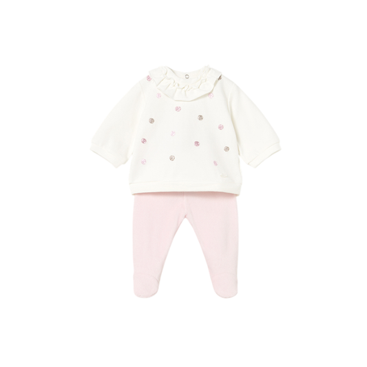Conjunto Polaina Combinado Niña | Rosa Baby - Mayoral