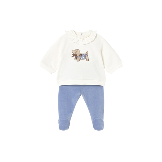 Conjunto Polaina Combinado Niña | Azul Baby - Mayoral