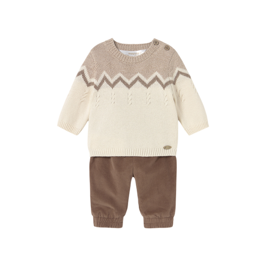 Conjunto Pantalón Largo y Jersey Niño | Cacao - Mayoral