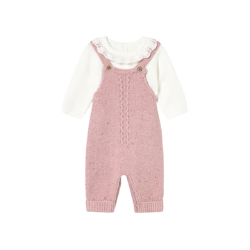 Conjunto Peto y Jersey Tricot Niña | Orquídea - Mayoral