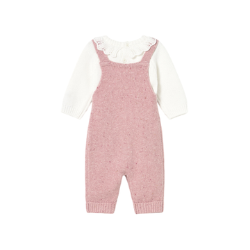 Conjunto Peto y Jersey Tricot Niña | Orquídea - Mayoral