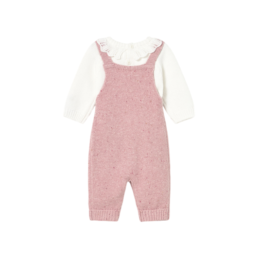 Conjunto Peto y Jersey Tricot Niña | Orquídea - Mayoral