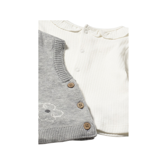Conjunto Leggings Chaleco Tricot Niña | Vapor Gris - Mayoral
