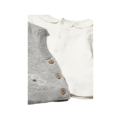 Conjunto Leggings Chaleco Tricot Niña | Vapor Gris - Mayoral