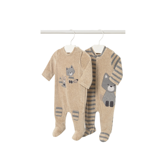 Set 2 Enterizos Tundosado Niño | Beige - Mayoral