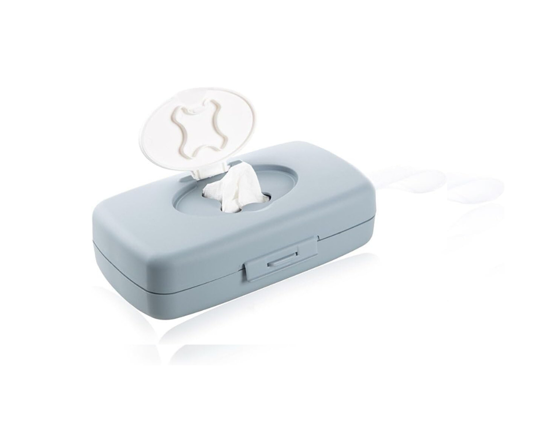 Contenedor  Toallitas Húmedas | Gris -Blanco Babyjem