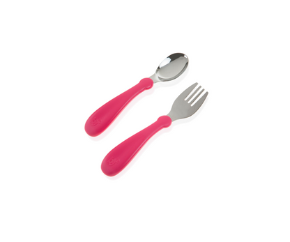 Set Cubiertos Con Metal | Rosado Babyjem