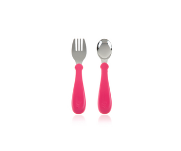Set Cubiertos Con Metal | Rosado Babyjem