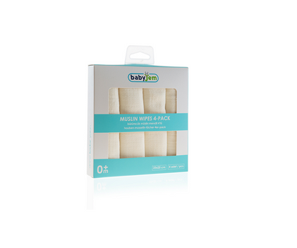 Toallitas Muselina Set X4  PZS Ecru  Babyjem