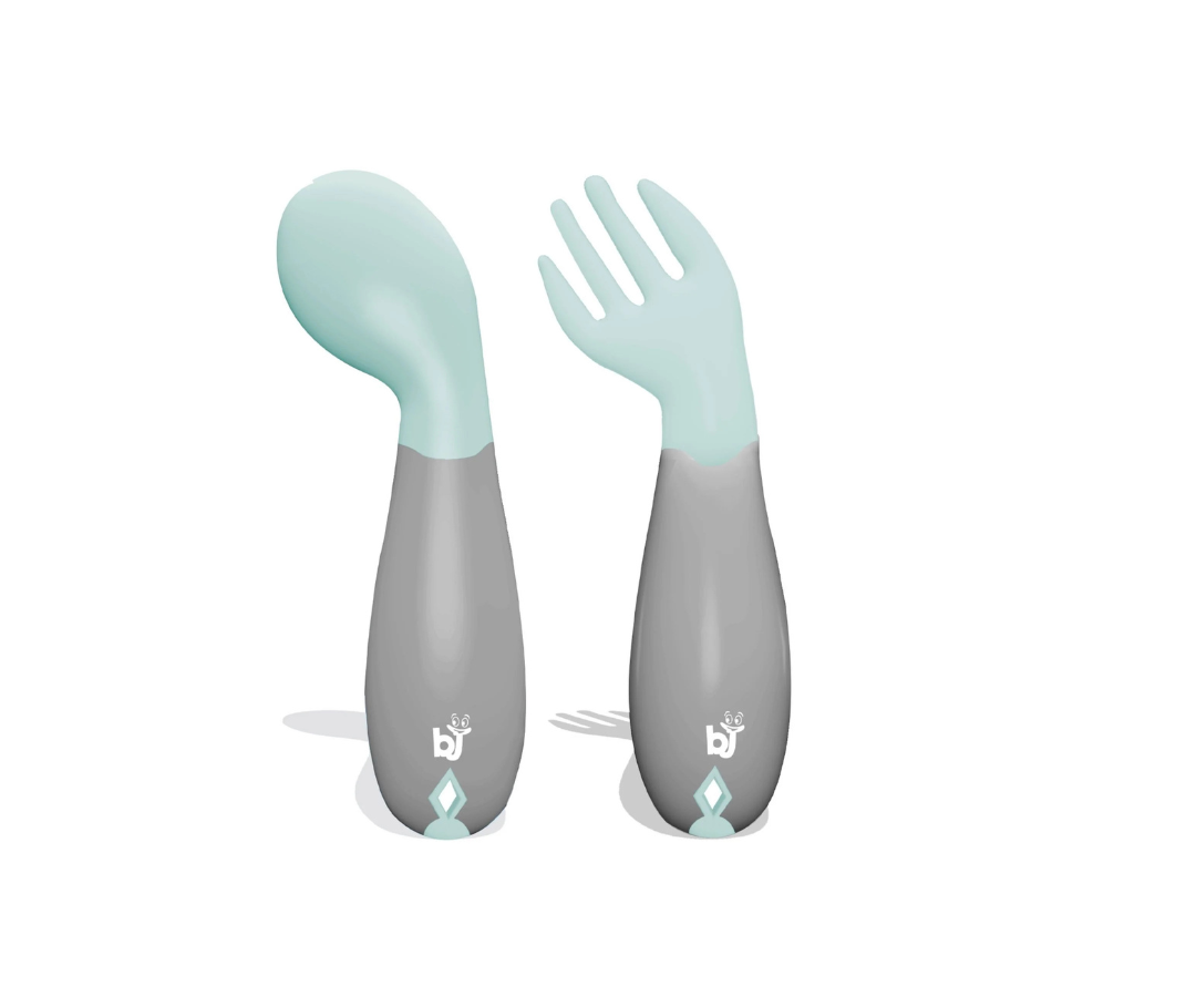 Set Cubiertos Angulado | Green  Babyjem