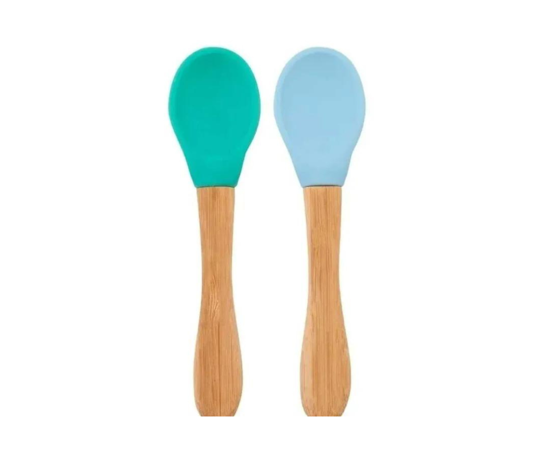 Set De Cucharas Verde Y Azul Minikoioi