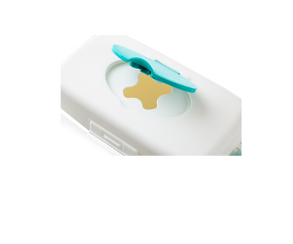 Contenedor  Toallitas Húmedas | Blanco - Turquesa  Babyjem