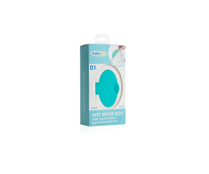 Contenedor  Toallitas Húmedas | Blanco - Turquesa  Babyjem