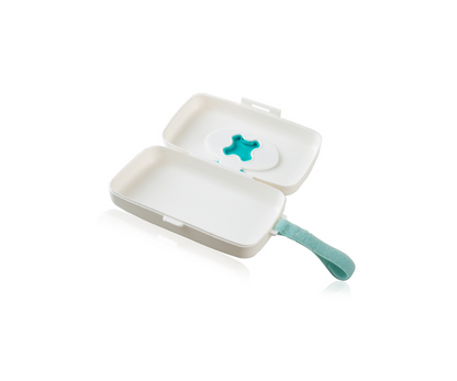 Contenedor  Toallitas Húmedas | Blanco - Turquesa  Babyjem