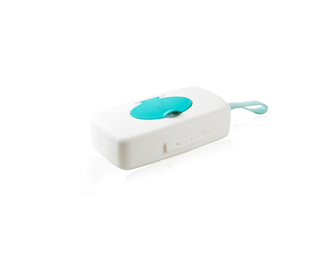 Contenedor  Toallitas Húmedas | Blanco - Turquesa  Babyjem