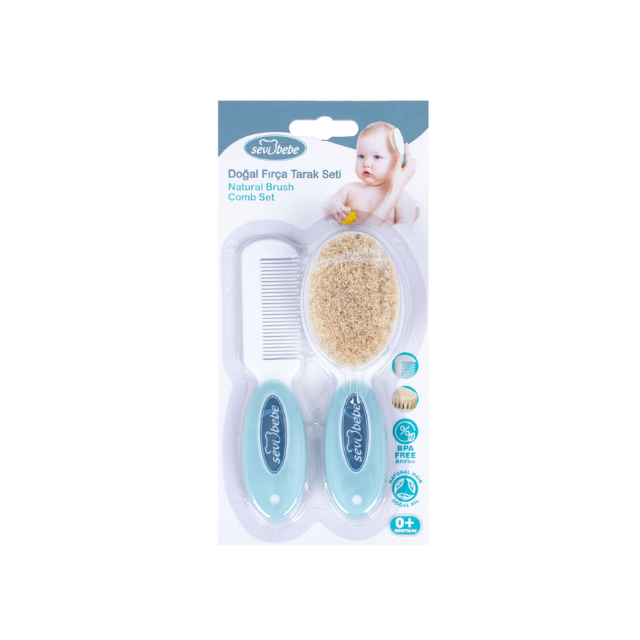 Set De Cepillo Y Peine | Azul - Sevibebe