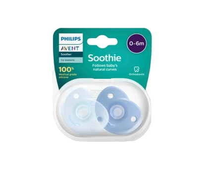 Chupón Curvo Soothie X 2  Niño 0-6 Meses Avent