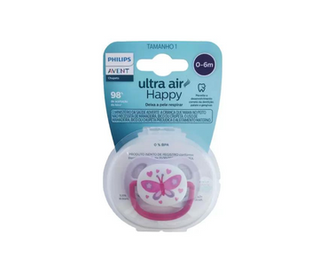 Chupón Ultra Air X1 Niña Mariposa Avent