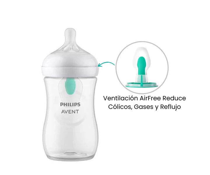 Biberón Nat Con Vavula Air Free 260 ML Avent